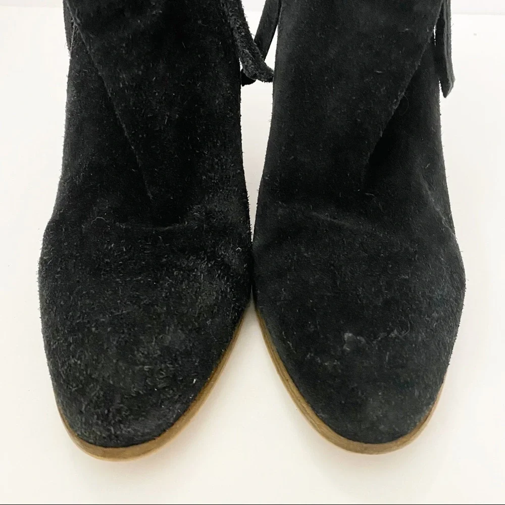Dolce Vita Double Zipper Black Jaida Suede Booties